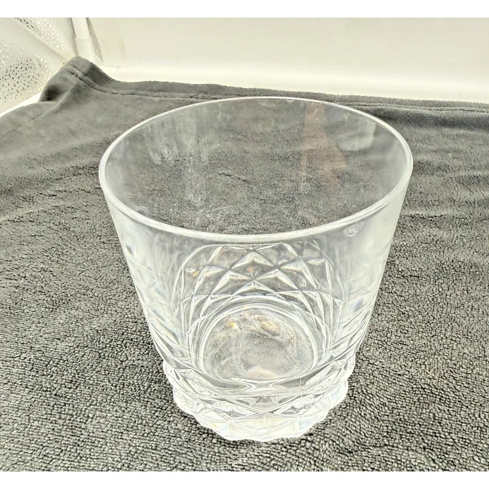 Lot of 7 Vintage Lead Crystal Diamond Cut Old Fashioned Rocks Glasses - Picture 12 of 14